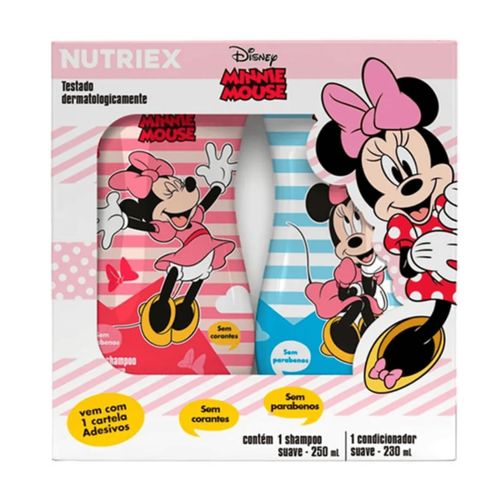 Kit Shampoo Suave Nutriex Disney Minnie Mouse 250ml + Condicionador Suave Nutriex Disney Minnie Mouse 230ml + Cartela de Kit Shampoo Suave Nutriex Disney Minnie Mouse 250ml + Condicionador Suave Nutriex Disney Minnie Mouse 230ml + Cartela de