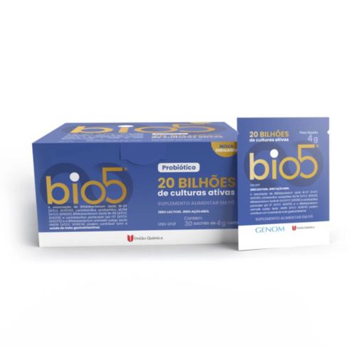 Bio5 Probiótico Suplemento Alimentar Genom 30 sachês