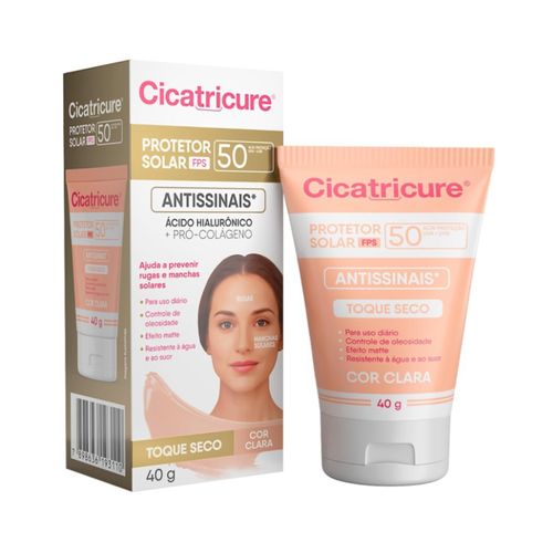Protetor Solar Facial Cicatricure FPS50 Cor Clara