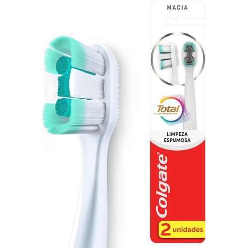 Escova de Dente Colgate Total Limpeza Espumosa - Macia 2 unidades Escova de Dente Colgate Total Limpeza Espumosa - Macia 2 unidades
