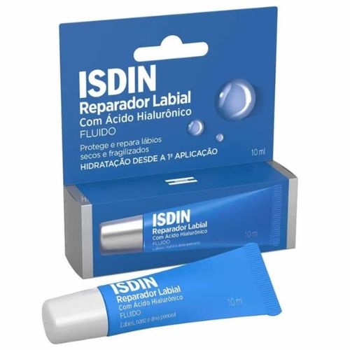 Reparador Labial Fluído Isdin com Ácido Hialurônico - 10ml Reparador Labial Fluído Isdin com Ácido Hialurônico - 10ml