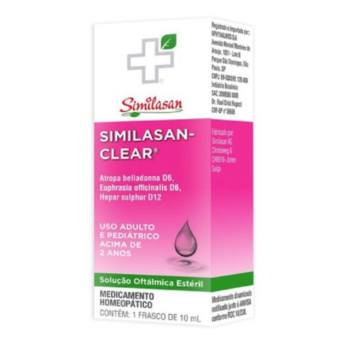 Similasan Clear Solução Oftálmica Ophthalmos Rohto 10ml