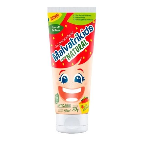 Gel Dental Infantil Malvatrikids Morango 70g