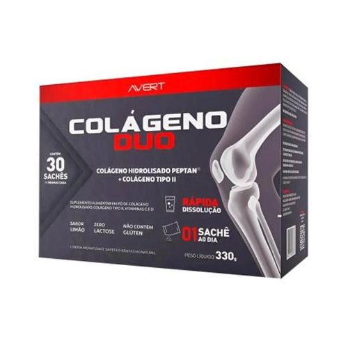 Colágeno Duo Hidrolisado Peptan + Tipo II 30 sachês