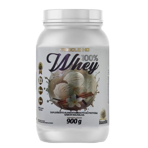 Whey 100% Power Baunilha 900g - Muscle Hd Whey 100% Power Baunilha 900g - Muscle Hd