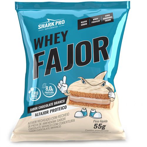 Alfajor Chocolate Branco 55g -  Sharkpro Suplementos