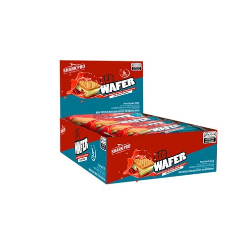 Shark Wafer Proteico Red Velvet Display 25g - Sharkpro Suplementos