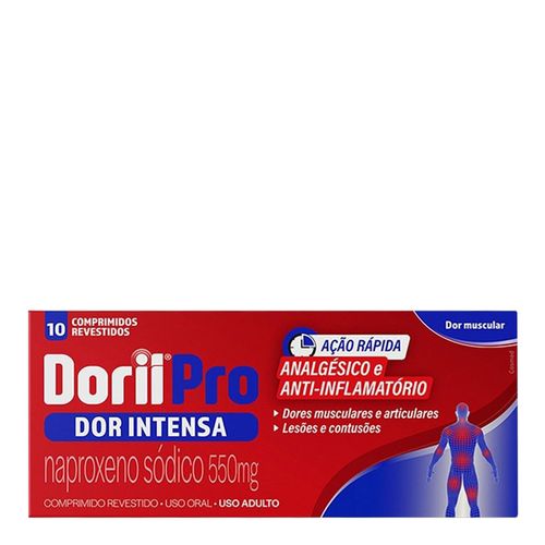 Analgésico E Anti-Inflamatório Dorii Pro 550Mg 10 Comprimidos Revestidos