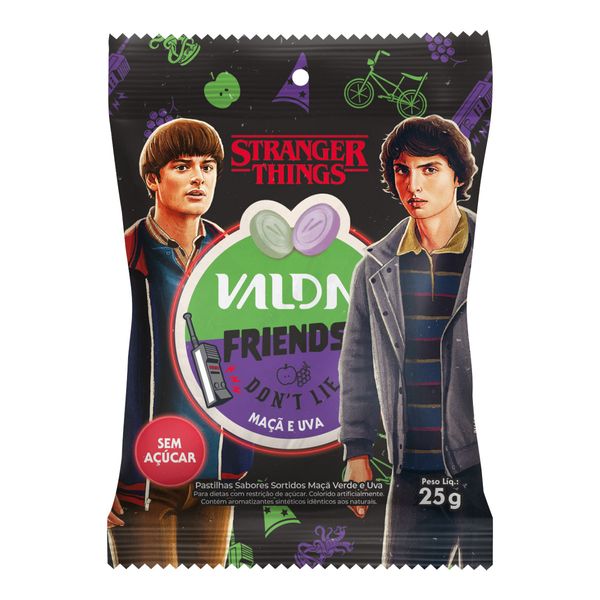 Pastilhas Valda Friends Stranger Things Maçã e Uva 25g