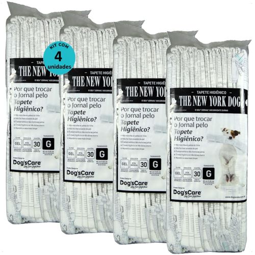 TAPETE HIGIÊNICO THE NEW YORK DOGS TAMANHO G 30 UN 82X60 CM KIT COM 4 TAPETE HIGIÊNICO THE NEW YORK DOGS TAMANHO G 30 UN 82X60 CM KIT COM 4