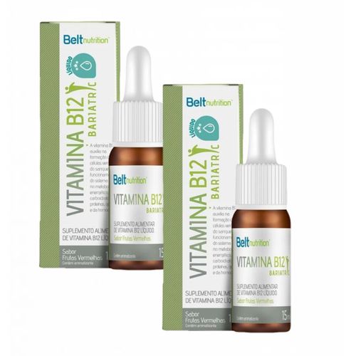 2x Belt B12 Bariatric Líquida- 15 ml- Frutas Vermelhas 2x Belt B12 Bariatric Líquida- 15 ml- Frutas Vermelhas