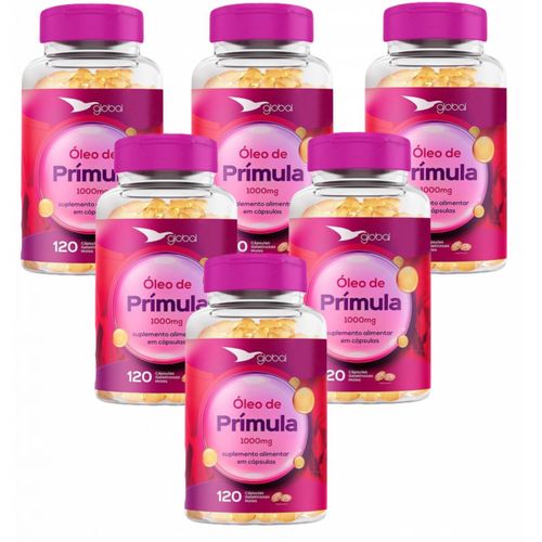 6x Óleo de Prímula  1000mg -120 caps - Global Suplementos