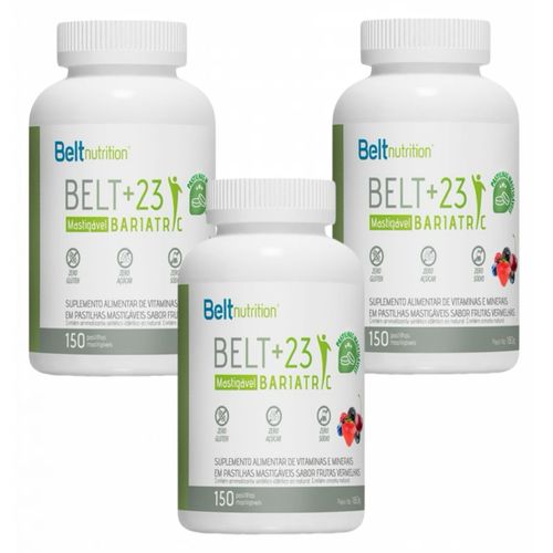 3x Belt+23 Bariatric Plus Mastigável- Frutas Vermelhas