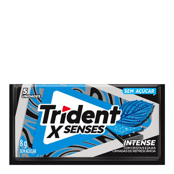 Chiclete Trident XSenses Intense Sem Açúcar 8g 5 Unidades
