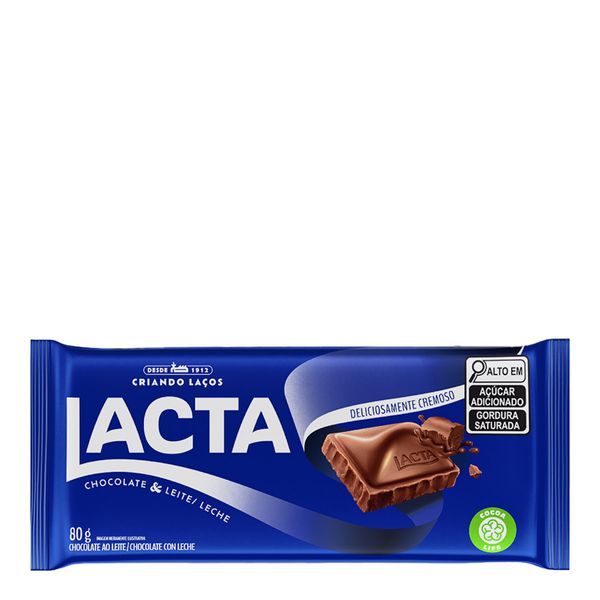 Chocolate Lacta Ao Leite 80g