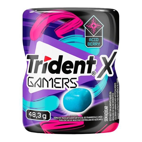 Chiclete Trident X Acid Berry sem Açúcar 48,3g