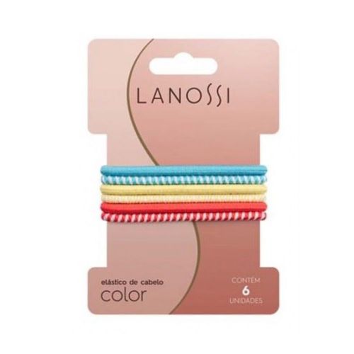 Elástico de Cabelo Kit Lanossi Color C/6 Unidades