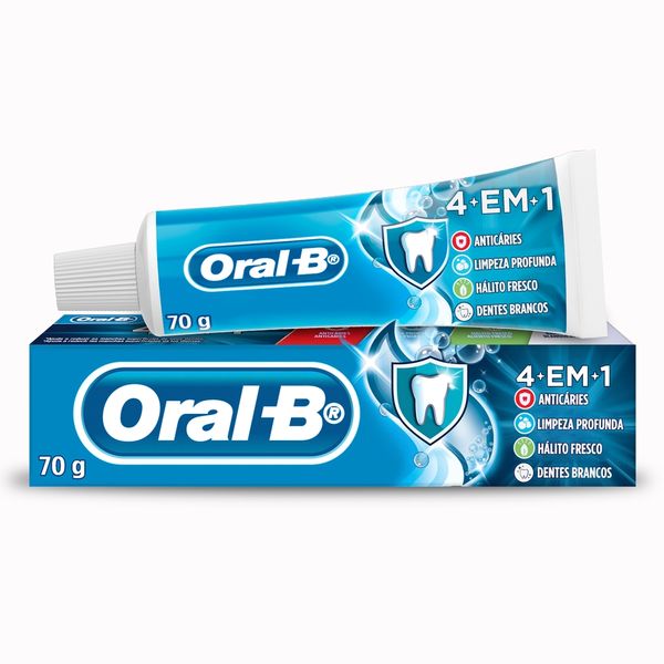 Pasta de Dente Oral-B 4 em 1 Menta Fresca 70g