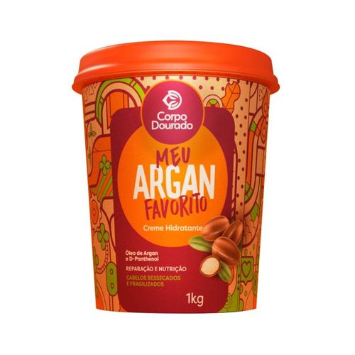 Creme Para Tratamento Corpo Dourado 1Kg Meu Argan Favorito Creme Para Tratamento Corpo Dourado 1Kg Meu Argan Favorito