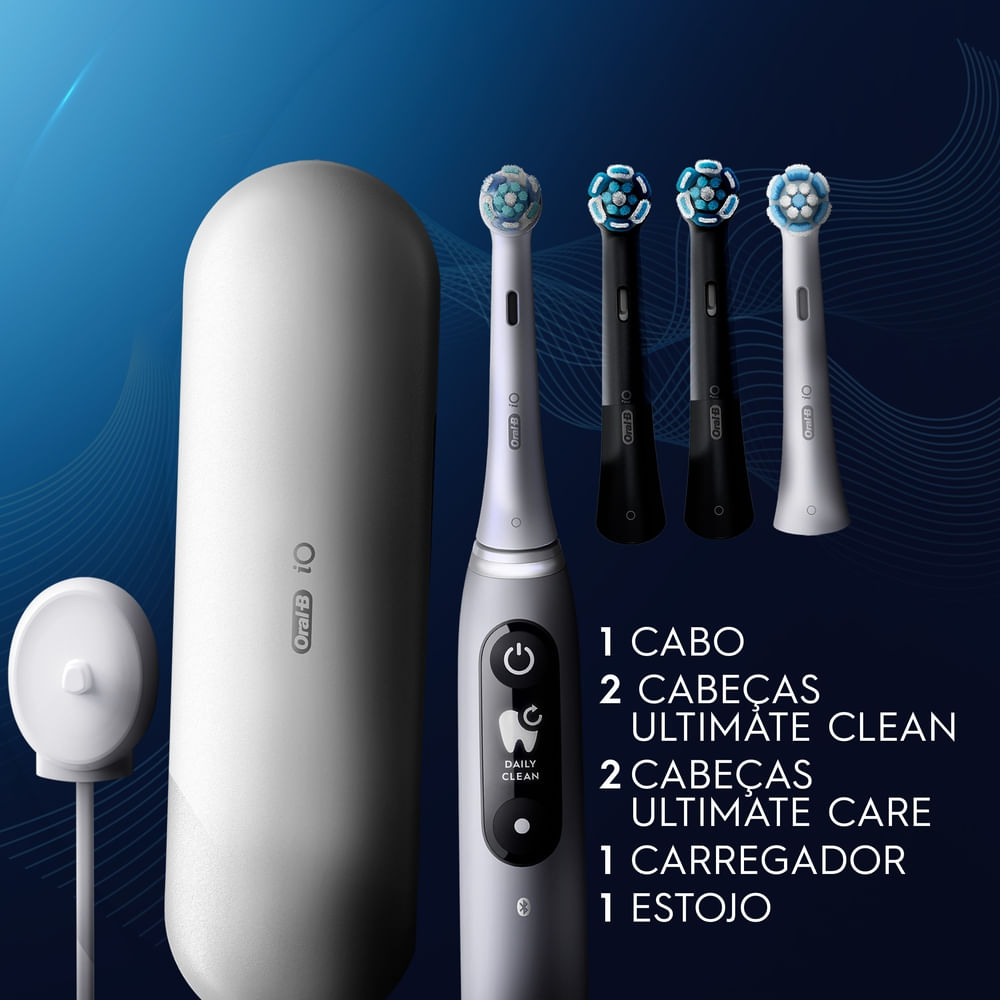 Oral-B iO Series 6 ブラック 本体 iOM6.1B6.0 BK Oral-B Escova de dentes elétrica recarregável iO Series 6 com