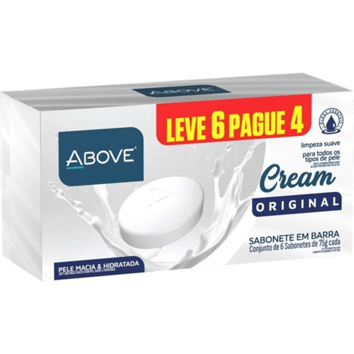 Sabonete Above 75g Cream Original c/ 6 Unidades Sabonete Above 75g Cream Original c/ 6 Unidades