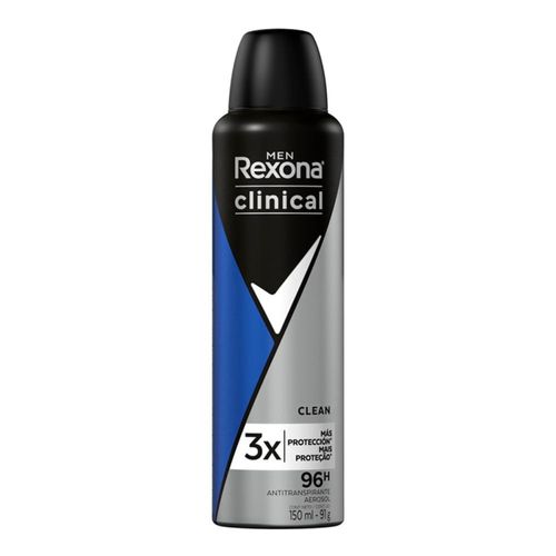 Kit c/9 Unidades de Desodorante Aerosol Rexona Men Clinical Clean 150ml Kit c/9 Unidades de Desodorante Aerosol Rexona Men Clinical Clean 150ml