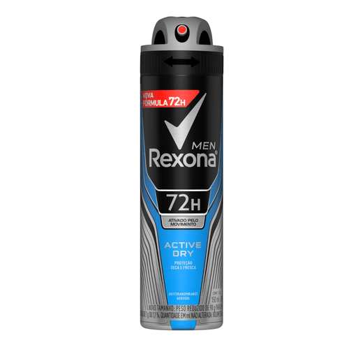 Kit c/9 Unidades de Desodorante Rexona Aerosol 150ml Men Active Dry