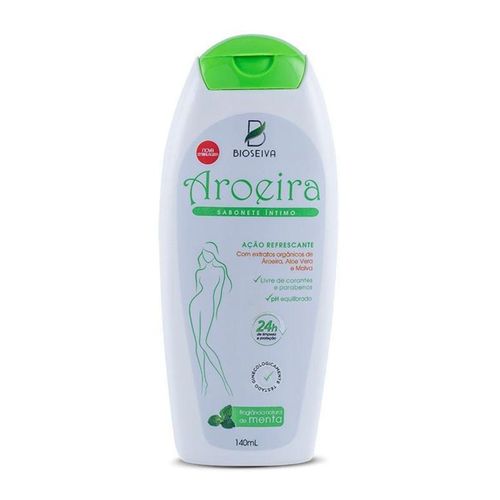 Kit c/9 Sabonete Intimo de Aroeira Menta 220ml Bio Seiva Kit c/9 Sabonete Intimo de Aroeira Menta 220ml Bio Seiva