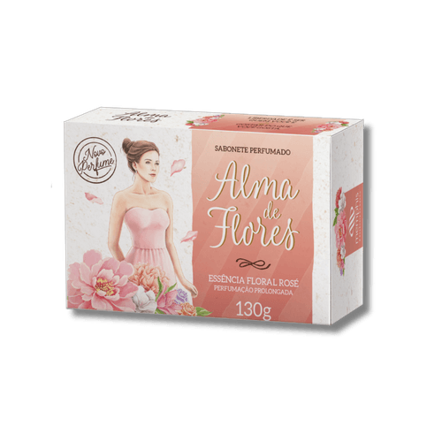 Kit c/9 Sabonete Alma De Flores 130g Rose Kit c/9 Sabonete Alma De Flores 130g Rose