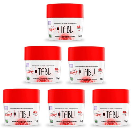 Kit c/6 Unidades de Desodorante Creme Tabu 55g Kit c/6 Unidades de Desodorante Creme Tabu 55g