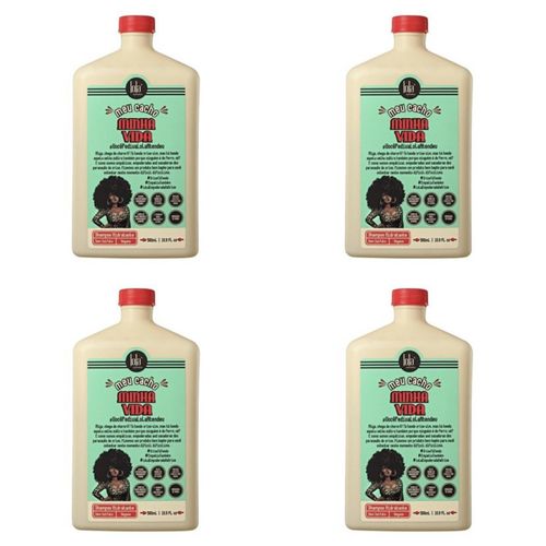 Kit c/4 Unidades de Shampoo Hidratante Lola Cosmetics Meu Cacho Minha Vida 500ml