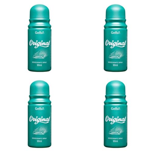 Kit c/4 Unidades de Desodorante Spray Gellus Original 90ml Kit c/4 Unidades de Desodorante Spray Gellus Original 90ml