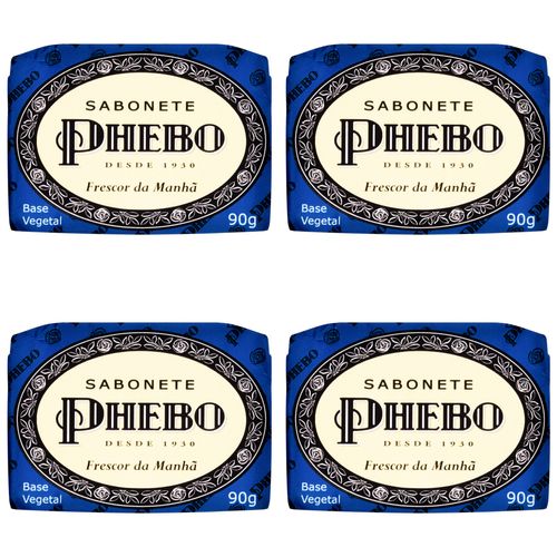 Kit c/4 Sabonetes Phebo Frescor Da Manhã 90g cada