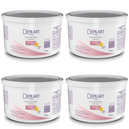 Kit c/4 Unidades de Depilador Cera Morna Depilart 200g Kit c/4 Unidades de Depilador Cera Morna Depilart 200g