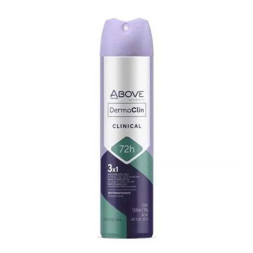 Kit c/4 Unidades de Desodorante Aerosol Above Dermaclin150ml 72H Women Clareador Kit c/4 Unidades de Desodorante Aerosol Above Dermaclin150ml 72H Women Clareador