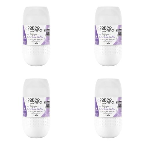 Kit c/4 Unidades de Davene Desodorante Roll-On Toque Envolvente