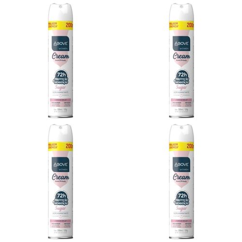 Kit c/4 Unidades de Desodorante Aerosol Above 200ml Cream Sugar