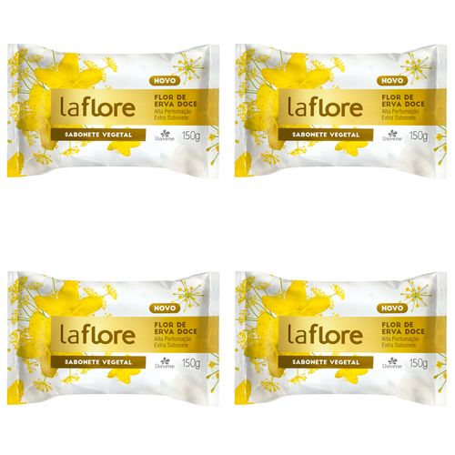 Kit c/4 Sabonetes Davene Laflore Erva Doce 150g
