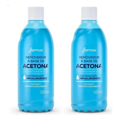 Kit c/2 Unidades de Removedor Farmax com Acetona 500ml