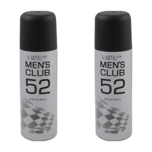 Kit c/2 Unidades de Gellus Desodorante Spray Mens Club 52 Original