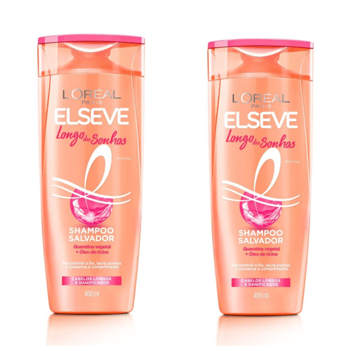 Kit c/2 Unidades de Loreal Shampoo Elseve Longo Dos Sonhos 400ml