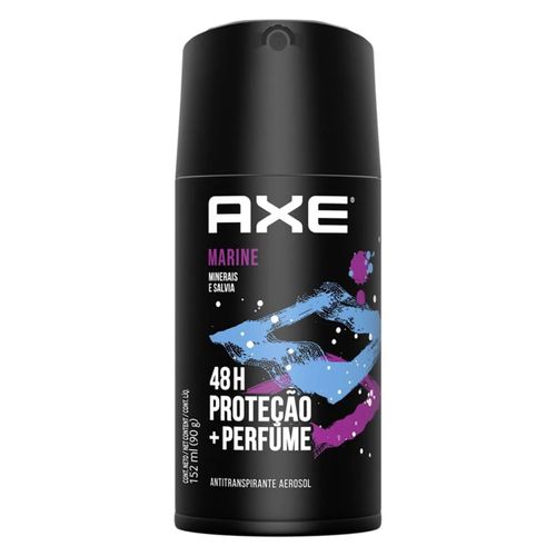 Kit c/4 Unidades de Desodorante Antitranspirante Aerosol Axe Marine 90g Kit c/4 Unidades de Desodorante Antitranspirante Aerosol Axe Marine 90g