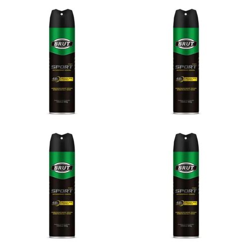 Kit c/4 Unidades de Desodorante Aerosol Brut 150ml Men Sport Kit c/4 Unidades de Desodorante Aerosol Brut 150ml Men Sport