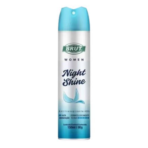 Kit c/4 Unidades de Desodorante Aerosol Brut 150ml Feminino Night Shine Kit c/4 Unidades de Desodorante Aerosol Brut 150ml Feminino Night Shine