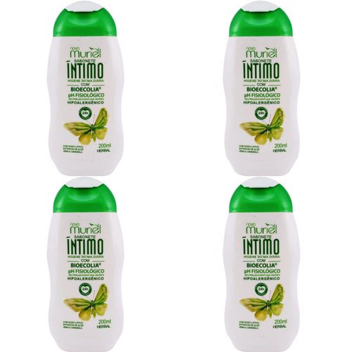 Kit c/4 Sabonetes Muriel Intimo Herbal 200ml cada Kit c/4 Sabonetes Muriel Intimo Herbal 200ml cada