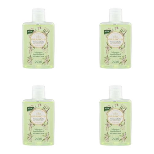 Kit c/4 Sabonetes Liquido Francis Refil 250ml Verde
