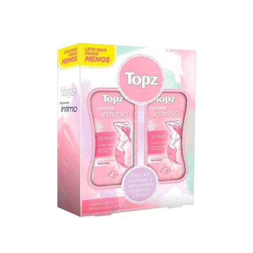 Kit c/4 Sabonete Intimo Topz 200ml Suave Leve