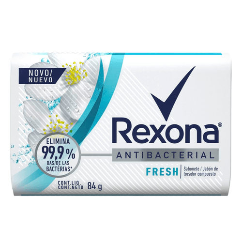 Kit c/4 Sabonete em Barra Rexona Antibacterial Fresh 84g Kit c/4 Sabonete em Barra Rexona Antibacterial Fresh 84g
