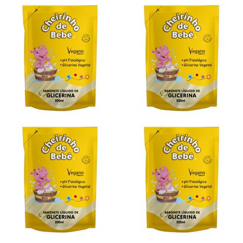 Kit c/4 Kanitz Sabonete Líquido Refil Cheiro Bebê Kit c/4 Kanitz Sabonete Líquido Refil Cheiro Bebê