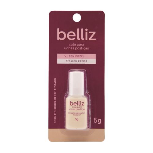 Kit c/4 Cola Para Unhas Posticas Belliz 5G Com Pincel